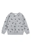 MILES BABY KIDS' BOXING GLOVES PRINT HEATHERED FRENCH TERRY SWEATSHIRT
