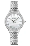 Balmain Women's Swiss  De  Diamond (1/4 Ct. T.w.) Stainless Steel Bracelet Watch 29mm In Stainless Steel