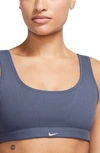 Nike Women's Alate All U Light-support Lightly Lined Ribbed Sports Bra In Blue