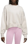 Nike Women's  Sportswear Phoenix Fleece Over-oversized Crew-neck Sweatshirt In Lt Orewood Brn/ Sail