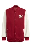 ADIDAS ORIGINALS KIDS' ADICOLOR RECYCLED POLYESTER COLLEGIATE JACKET