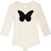 AGNĖ KUZMICKAITĖ Nude Bodysuit With Black Velvet Embroidered Butterfly