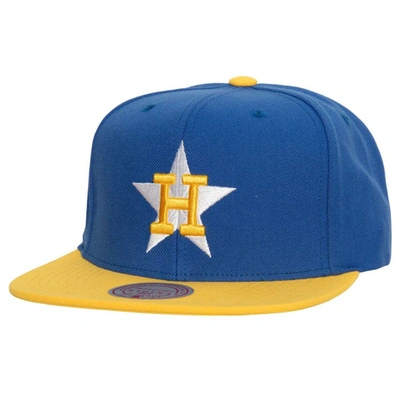 MITCHELL & NESS MITCHELL & NESS ROYAL/GOLD HOUSTON ASTROS HOMETOWN SNAPBACK HAT