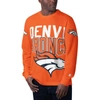 Starter Orange Denver Broncos Clutch Hit Long Sleeve T-shirt In Orange