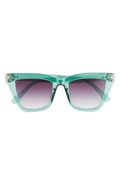 Bp. 50mm Cat Eye Sunglasses In Clear Green