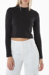 ETICA BELLE CROP MOCK NECK RIB PULLOVER