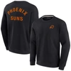 Fanatics Signature Unisex  Black Phoenix Suns Super Soft Fleece Oversize Arch Crew Pullover Sweatshir In Black