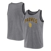 PROFILE PROFILE HEATHER CHARCOAL SAN DIEGO PADRES BIG & TALL ARCH OVER LOGO TANK TOP
