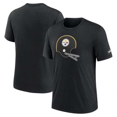 Nike Pittsburgh Steelers Rewind Logo  Men's Nfl T-shirt In Black