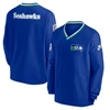 NIKE NIKE  ROYAL SEATTLE SEAHAWKS THROWBACK V-NECK PULLOVER WINDBREAKER