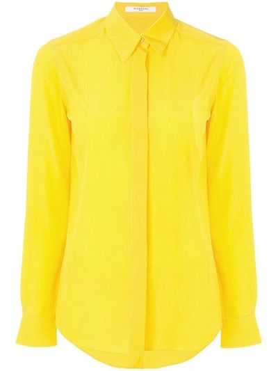 Givenchy Chiffon Shirt In Yellow