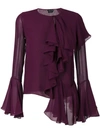 TOM FORD TOM FORD RUFFLE BLOUSE - PINK,TS1613FAX05812165322