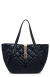VERSACE LARGE GRECA GODDESS QUILTED LEATHER TOTE