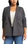 Madewell The Plus Rosedale Blazer In Kyle Mini Glen Plaid