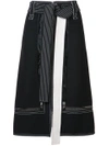 DEREK LAM Belted Zip Up Skirt With Lace Inset,DP71455CA12100951