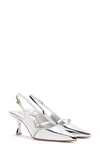 Larroude Ines Slingback Pump In Silver