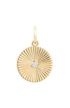Adina Reyter 14k Yellow Gold Groovy Diamond Rays Pendant In Yellow Gold