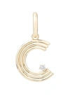 Adina Reyter 14k Yellow Gold Groovy Diamond Initial Pendant In Yellow Gold - C