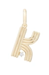 Adina Reyter 14k Yellow Gold Groovy Diamond Initial Pendant In Yellow Gold - K