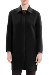 Theory New Divide Wool-cashmere Car Coat In Black