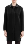 Theory New Divide Wool-cashmere Car Coat In Blk