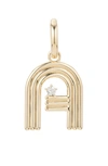 Adina Reyter 14k Yellow Gold Groovy Diamond Initial Pendant In Yellow Gold - A