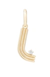 Adina Reyter 14k Yellow Gold Diamond Accent Groovy Initial L Hinged Pendant In Yellow Gold
