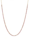 ADINA REYTER HALF RIVIERA DIAMOND & PINK SAPPHIRE NECKLACE