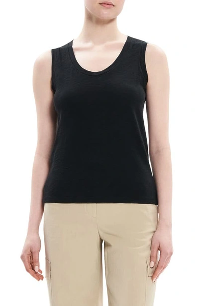 Theory Lewie Silk Tank In Black