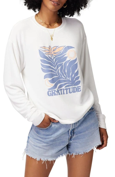 Spiritual Gangster Gratitude Relaxed Savasana Sweatshirt In White