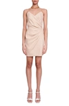 Maje Short Draped Dress For Spring/summer In Beige