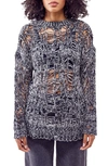 BDG URBAN OUTFITTERS GRUNGE MARLED OPEN STITCH SWEATER
