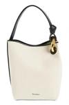 Jw Anderson The Chain Canvas Bucket Bag In Natural