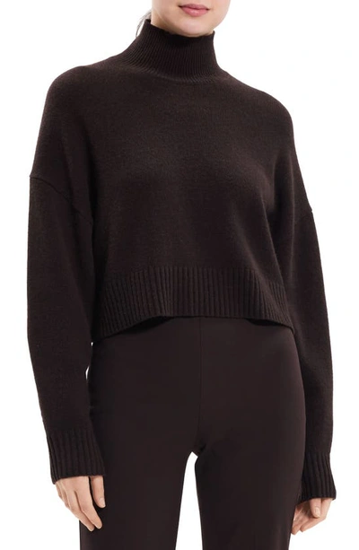 Theory Cropped Cashmere Sweater In Mink