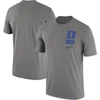 Nike Heather Gray Duke Blue Devils Campus Letterman Tri-blend T-shirt In Heather Gray
