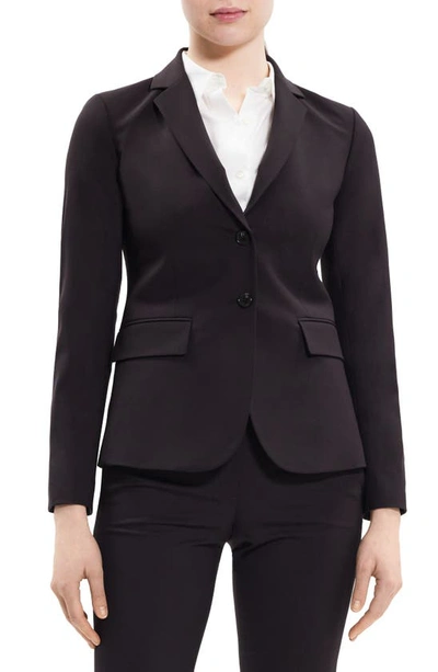 THEORY CARISSA STRETCH WOOL CLASSIC SUIT JACKET