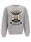 Maison Kitsuné Fox-motif Mélange Cotton Sweatshirt
