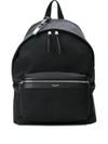 Saint Laurent Paris Men Leather Details City Backpack In Black
