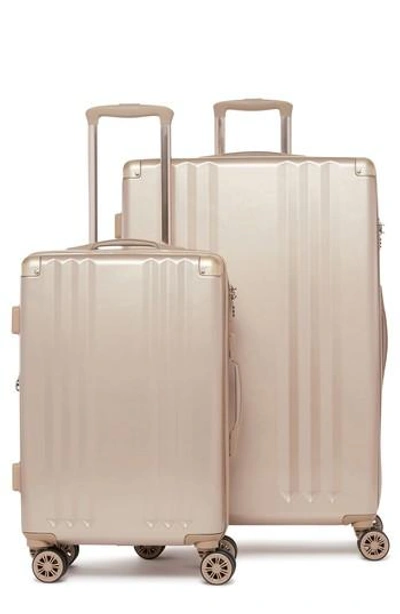 Calpak Ambeur 2-piece Spinner Luggage Set In Gold