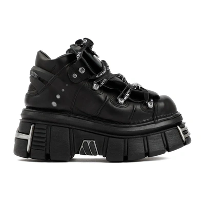 Vetements X New Rock Platform Sneakers In Black