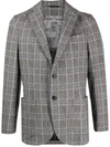 Circolo 1901 Single-breasted Checked Cotton Jacket In Black