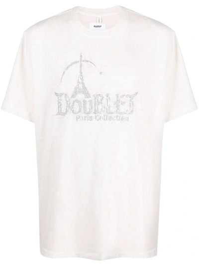 Doublet Logo-print Cotton T-shirt In White