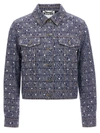 Moschino 'studded Collar' Jacket With Pockets In Blue