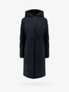 Burberry Hooded Long-sleeve Drawstring Coat In Black