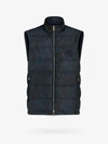 Etro Sleeveless Jacket With Wool Blend Insert In Blue