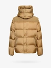 Burberry Leeds Hooded Nylon Down Jacket In Beige