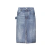 Bottega Veneta Blue Denim Skirt In Blue