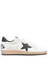 GOLDEN GOOSE GOLDEN GOOSE BALL STAR NAPPA LEATHER UPPER STAR AND HEEL CRACK TOE AND SPUR SHOES
