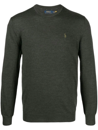 Polo Ralph Lauren Long Sleeve Crew Neck Pullover Clothing In Green