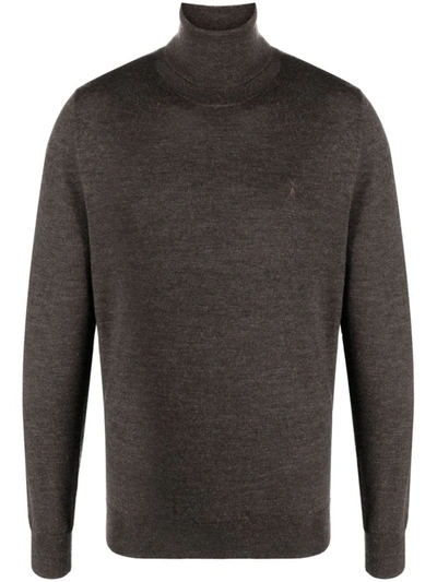 Polo Ralph Lauren Long Sleeve Turtle Neck Pullover Clothing In Brown